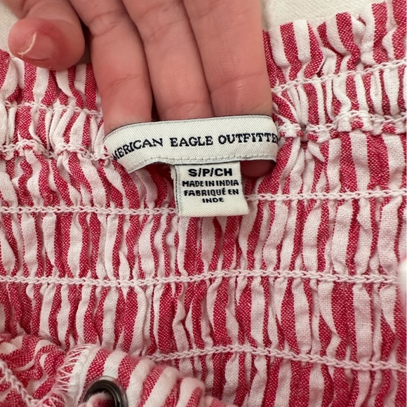 American Eagle Red & White Tube Top Sz. S - Picture 3 of 3